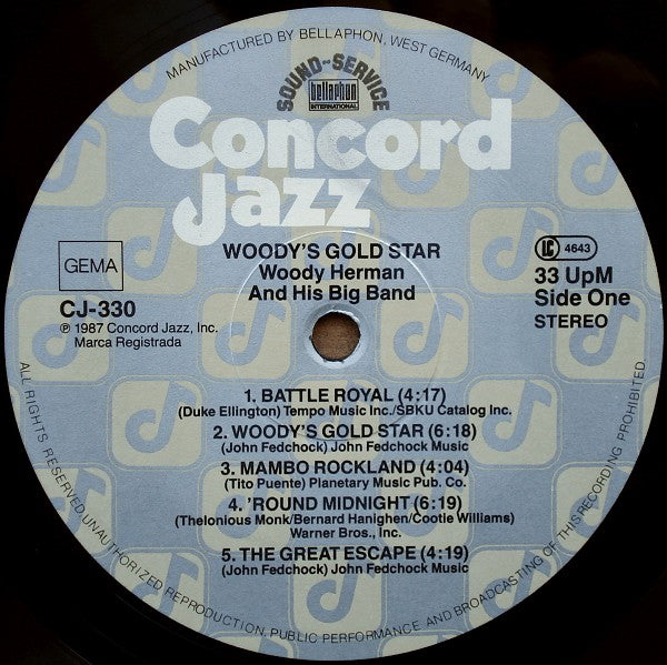 The Woody Herman Big Band : Woody's Gold Star (LP, Album)