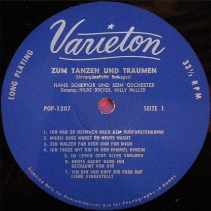 Various : Zum Tanzen Und Träumen - Unvergängliche Schlager (LP)