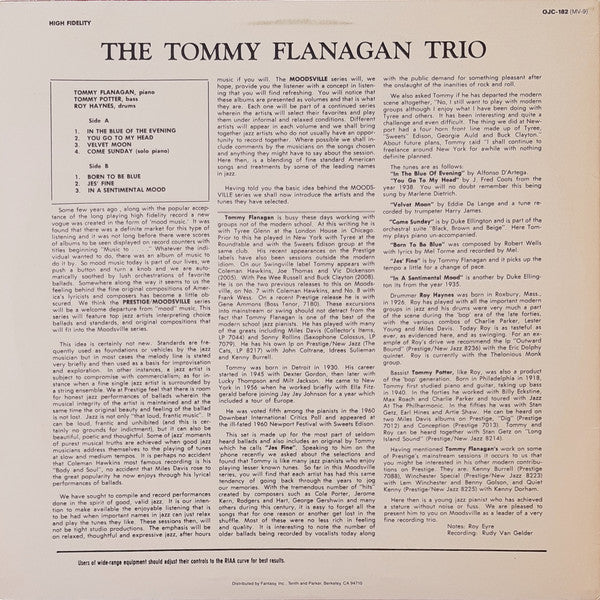 Tommy Flanagan Trio : The Tommy Flanagan Trio (LP, Album, RE)