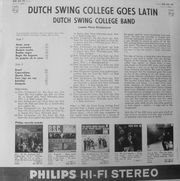 The Dutch Swing College Band : Dutch Swing College Goes Latin (LP, Album)