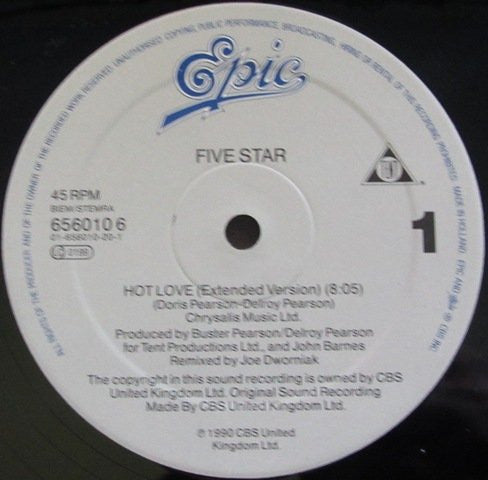 Five Star : Hot Love (12", Maxi)