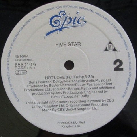 Five Star : Hot Love (12", Maxi)