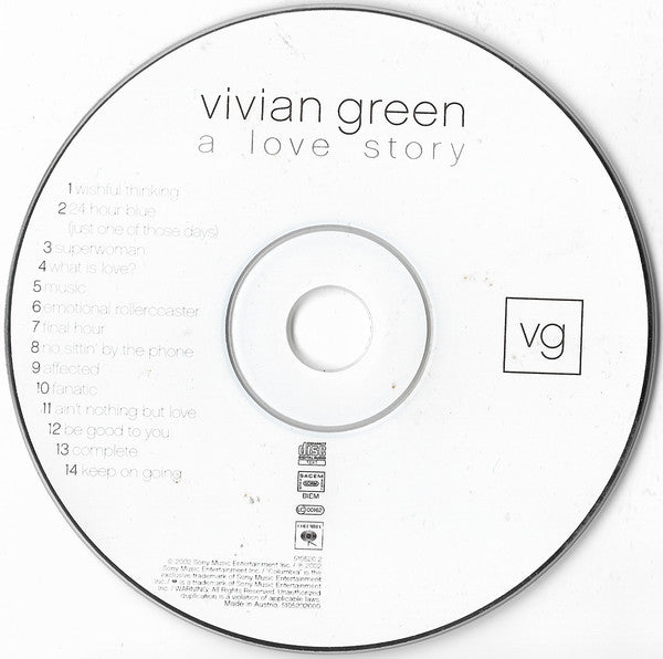 Vivian Green : A Love Story (CD, Album)