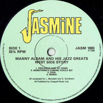 Manny Albam And His Jazz Greats : West Side Story (LP, Album, Mono, RE)