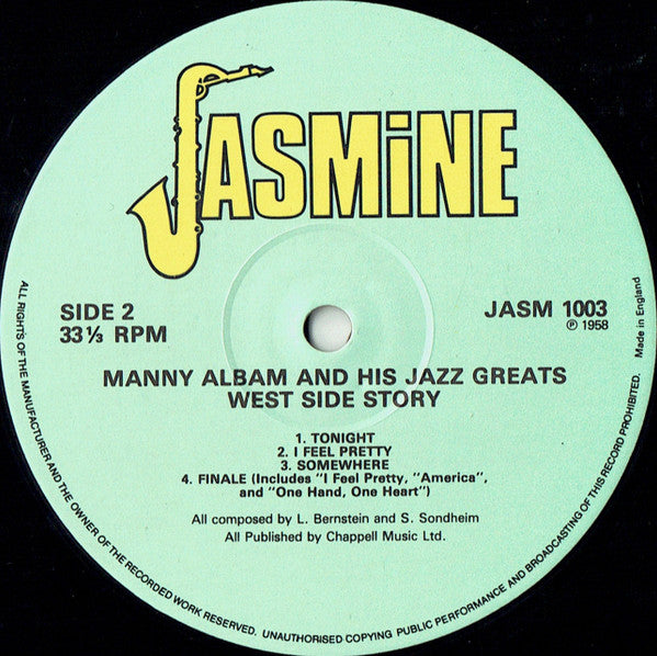 Manny Albam And His Jazz Greats : West Side Story (LP, Album, Mono, RE)