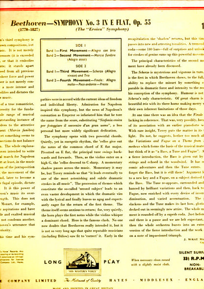 Ludwig van Beethoven, Arturo Toscanini, NBC Symphony Orchestra : Symphony No. 3 In E Flat ("Eroica") (LP)
