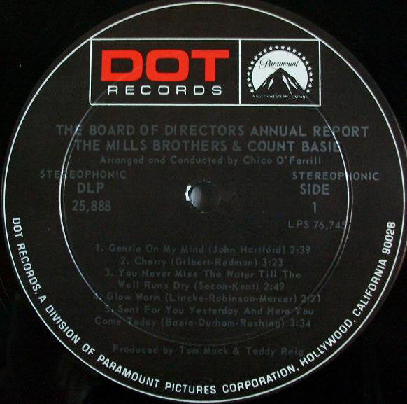 The Mills Brothers & Count Basie : The Board Of Directors Annual Report (LP)