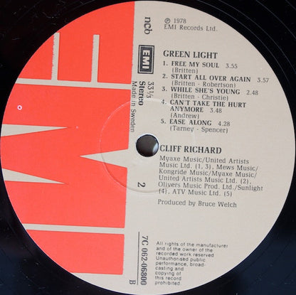 Cliff Richard : Green Light (LP, Album)