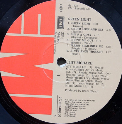 Cliff Richard : Green Light (LP, Album)