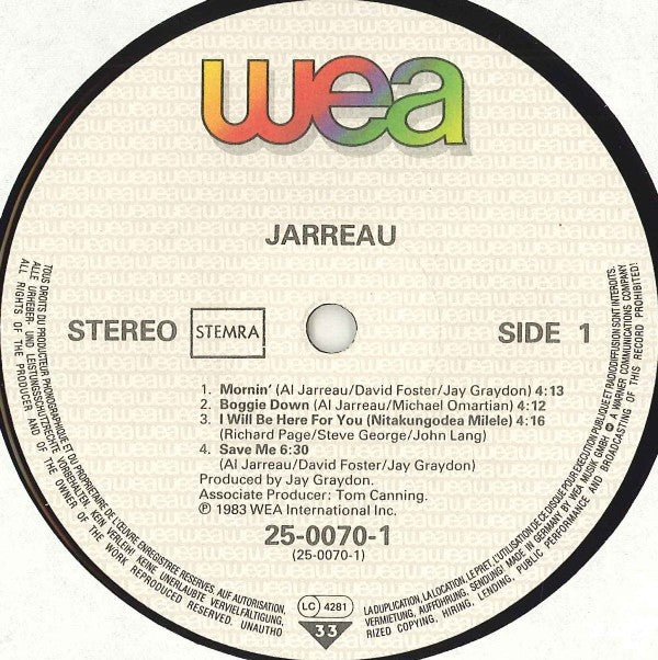 Al Jarreau : Jarreau (LP, Album)