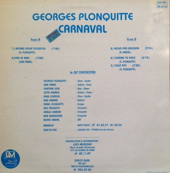 Georges Plonquitte : Carnaval (LP)