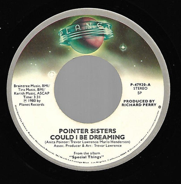 Pointer Sisters : Could I Be Dreaming (7")