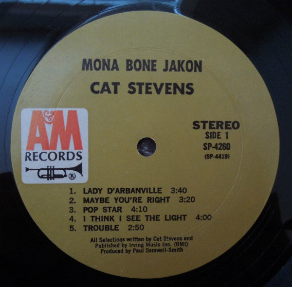 Cat Stevens : Mona Bone Jakon (LP, Album, Mon)