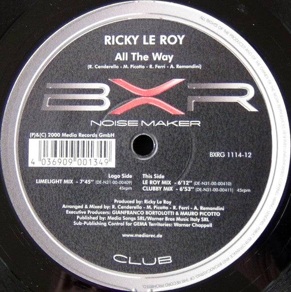 Ricky Le Roy : All The Way (12")