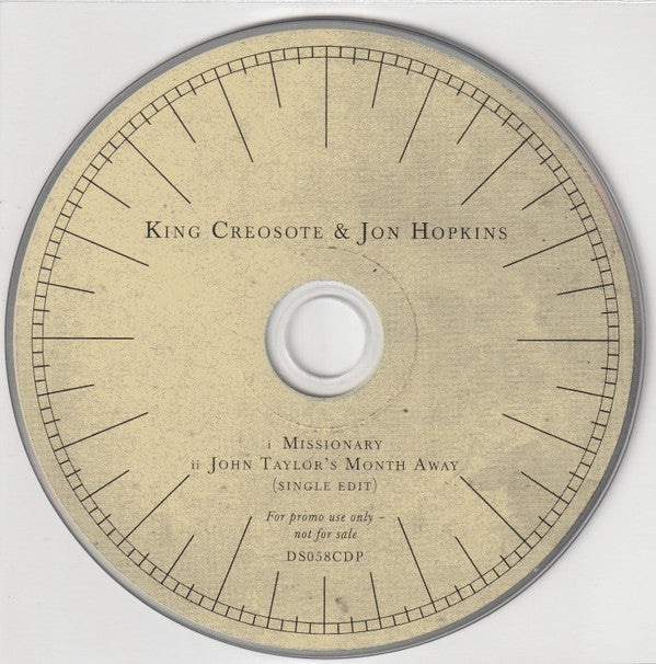 King Creosote & Jon Hopkins : Missionary / John Taylor's Month Away (CD, Single, Promo)