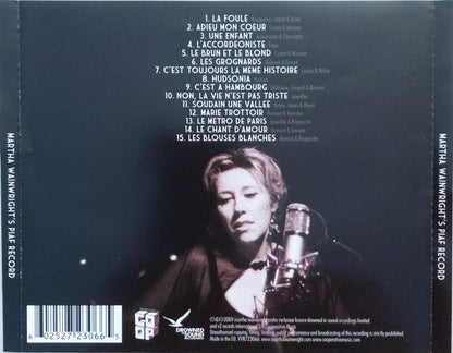 Martha Wainwright : Sans Fusils, Ni Souliers, À Paris: Martha Wainwright's Piaf Record (CD, Album)