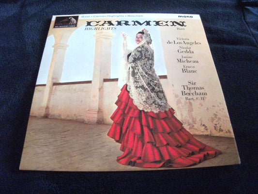 Georges Bizet, Victoria De Los Angeles, Nicolai Gedda, Janine Micheau, Ernest Blanc, Sir Thomas Beecham : Carmen Highlights (LP, Album, Mono)