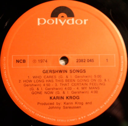 Karin Krog : Gershwin With Karin Krog (LP, Album)