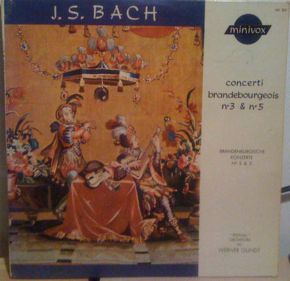 Johann Sebastian Bach, Festival Orchestra (4) Dir. Werner Gundt : Concerti Brandebourgeois Nº 3 & Nº 5 (10")