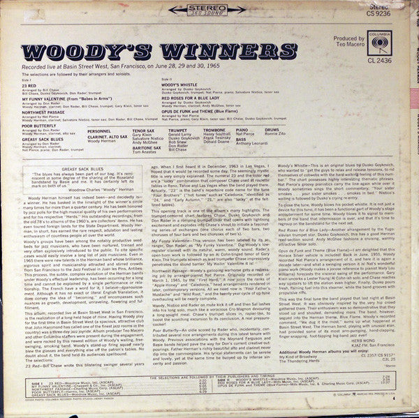 Woody Herman : Woody's Winners (LP, Album)