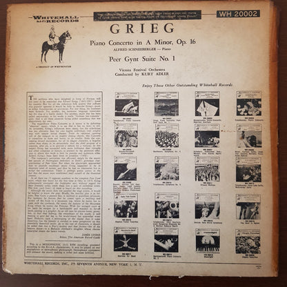 Edvard Grieg / Alfred Schneeberger , Piano / Wiener Festspielorchester Conducted By Kurt Herbert Adler : Piano Concerto In A Minor, Op. 16 / Peer Gynt Suite No. 1 (LP)