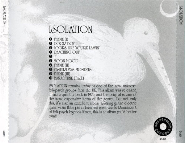 Isolation (19) : Isolation (CD, Album, RE, Unofficial)