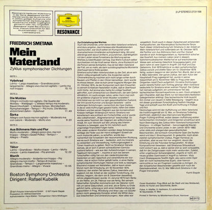 Bedřich Smetana – Boston Symphony Orchestra, Rafael Kubelik : Mein Vaterland (2xLP, RE)