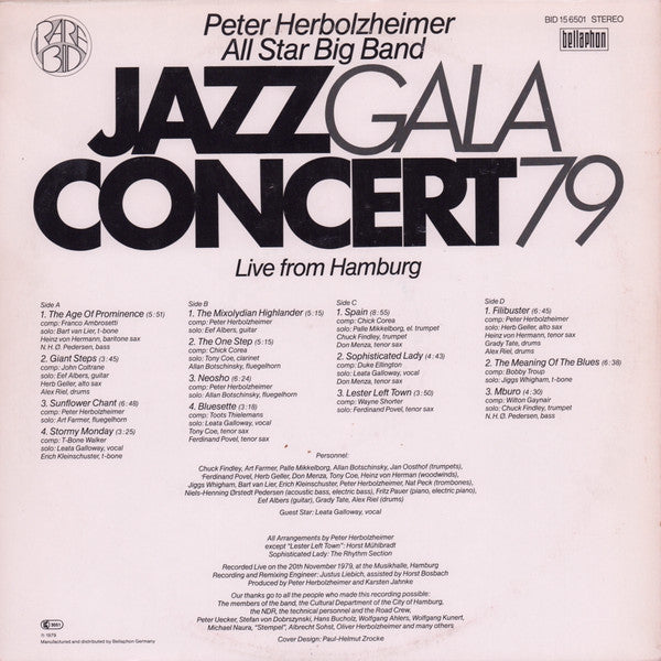 Peter Herbolzheimer All Star Big Band : Jazz Gala Concert '79 (2xLP, Album)