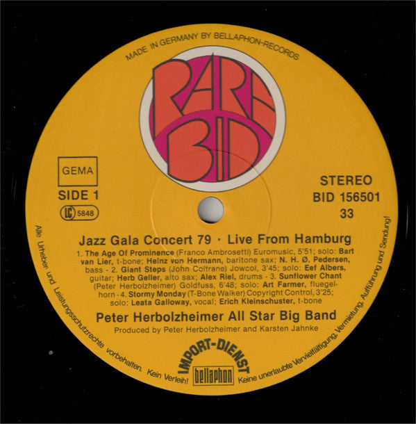 Peter Herbolzheimer All Star Big Band : Jazz Gala Concert '79 (2xLP, Album)