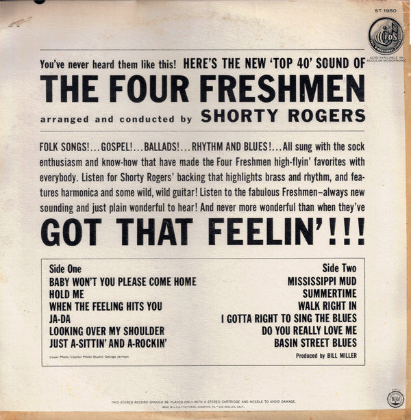 The Four Freshmen : The Four Freshmen Got That Feelin' (LP, Album)