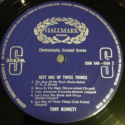 Tony Bennett : Just One Of Those Things (LP, Album)