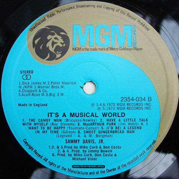 Sammy Davis Jr. : It's A Musical World (LP)