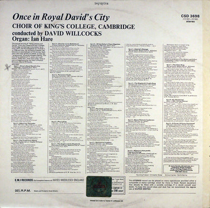 The King's College Choir Of Cambridge, David Willcocks : Once In Royal David's City (LP, Album, RE)