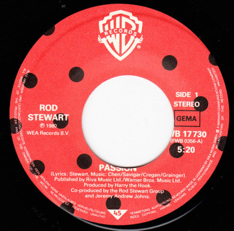 Rod Stewart : Passion (7", Single)