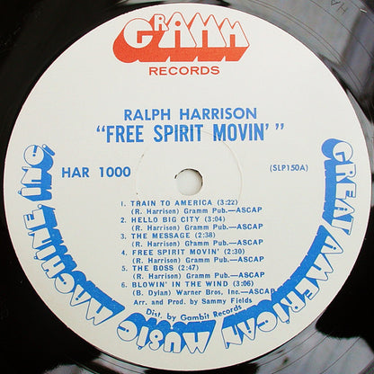 Ralph Harrison : Free Spirit Movin' (LP, Album)