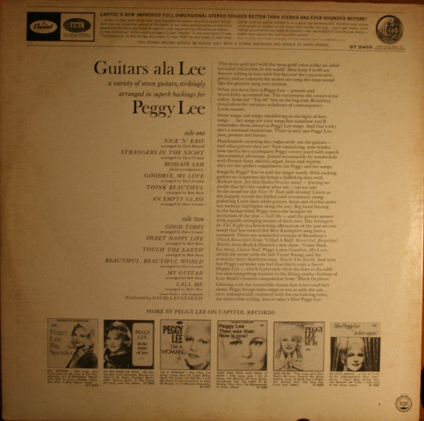 Peggy Lee : Guitars Ala Lee (LP, Album)