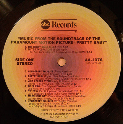 Various : Pretty Baby (Music From The Soundtrack Of The Paramount Motion Picture) (LP, Album)