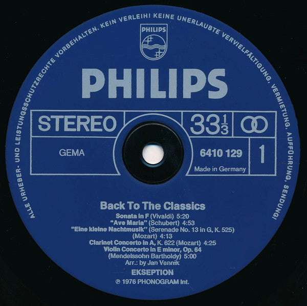 Ekseption : Back To The Classics (LP, Album)