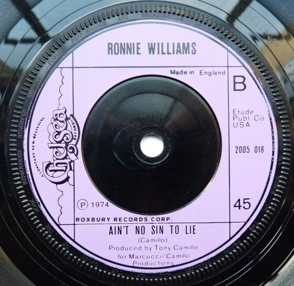 Ronnie Williams (11) : Dreamin' (7")