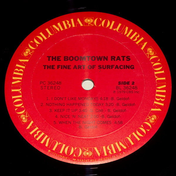 The Boomtown Rats : The Fine Art Of Surfacing (LP, Album, RE)