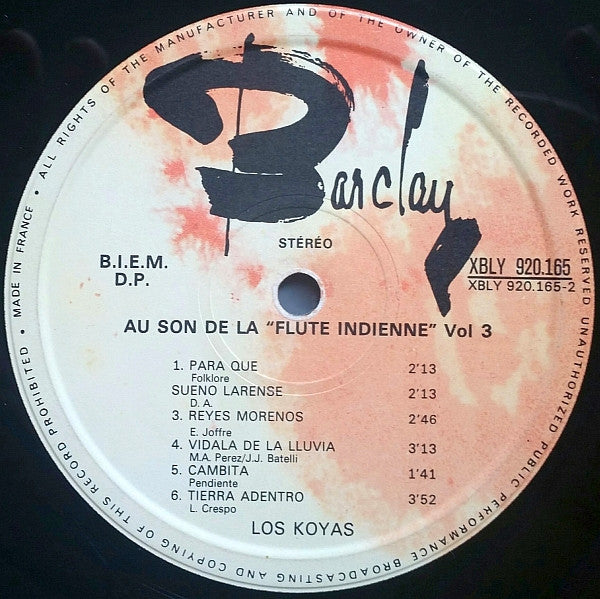 Los Koyas : Au Son De La Flute Indienne (LP, Album)