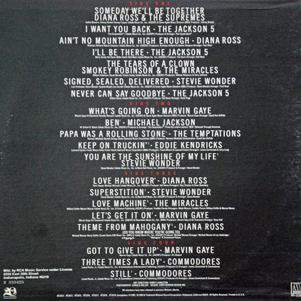 Various : 20/20 Twenty No.1 Hits From Twenty Years At Motown (2xLP, Comp, Club)