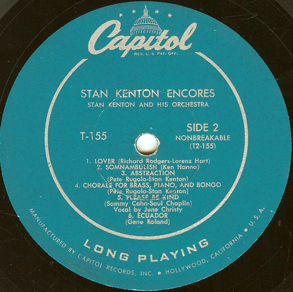 Stan Kenton : Encores (LP, Album, Mono)