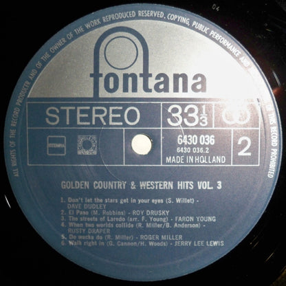 Various : Golden Country & Western Hits 3 (LP, Comp)