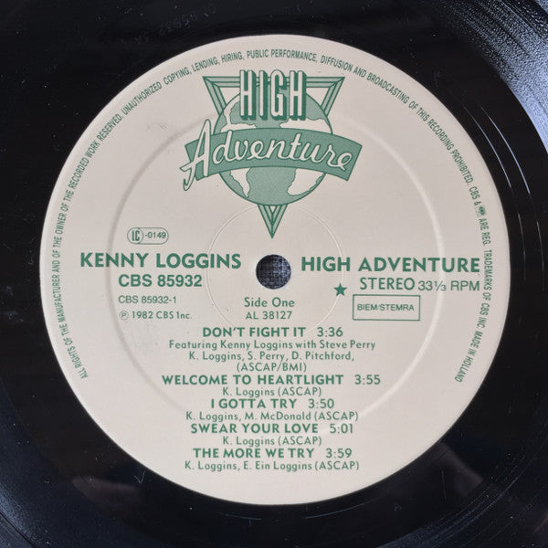 Kenny Loggins : High Adventure (LP, Album)