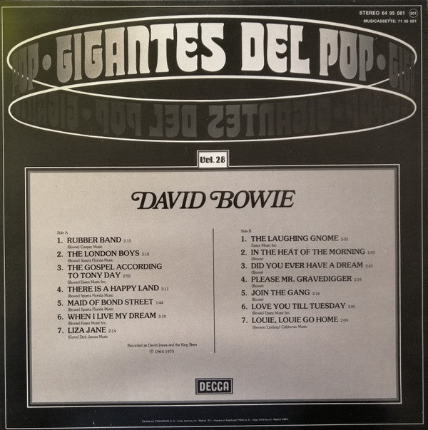 David Bowie : Gigantes Del Pop Vol. 28 (LP, Comp)