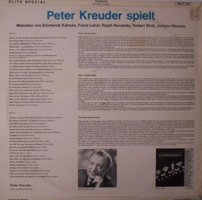 Peter Kreuder : Peter Kreuder Spielt Melodien Von Emmerich Kálmán, Franz Lehár, Ralph Benatzky, Robert Stolz, Johann Strauss (LP, Album, Mixed)