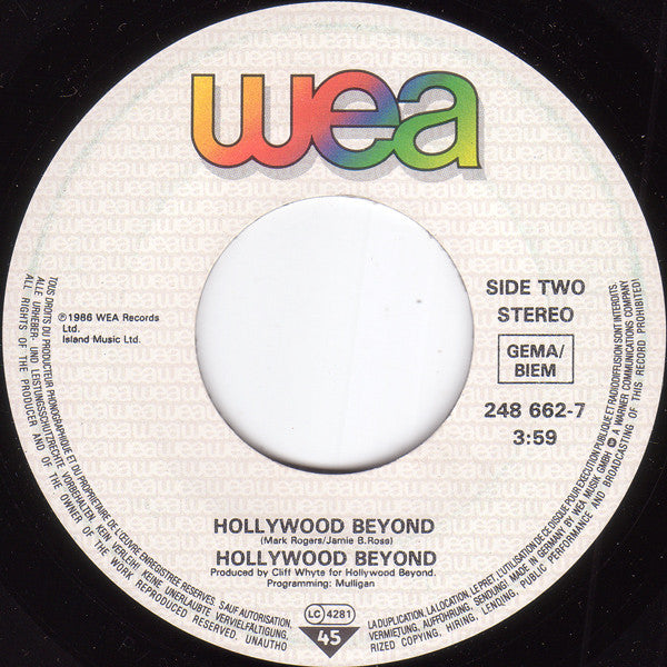 Hollywood Beyond : What's The Colour Of Money ? (7", Single)