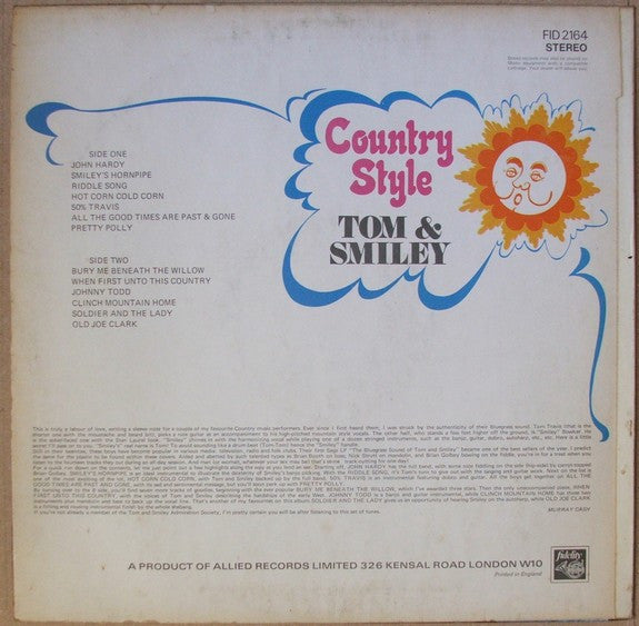 Tom & Smiley : Country Style (LP, Album)