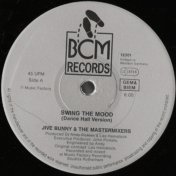 Jive Bunny And The Mastermixers : Swing The Mood (12", Maxi)